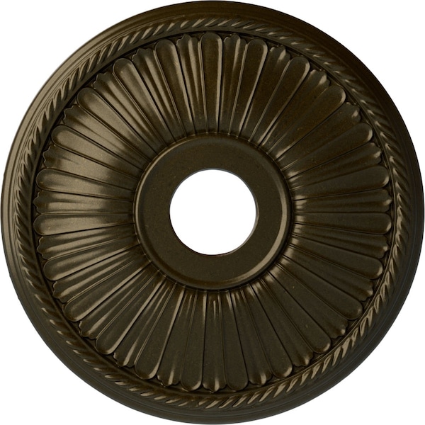 Ekena Millwork Berkshire Ceiling Medallion (Fits Canopies up to 6 3/8"), 20 1/8"OD x 3 7/8"ID x 1 7/8"P, Green Gold CM20BE1GGS - main
